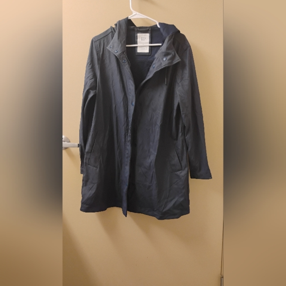 Gap Women's Water Resistant Full Zip Hooded Coat Sz M